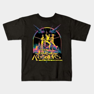 Grain Shaded Gradient Map - Buck Rogers 1979 In The 25th Century Kids T-Shirt